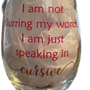 Bar glass. I am not slurring my words.